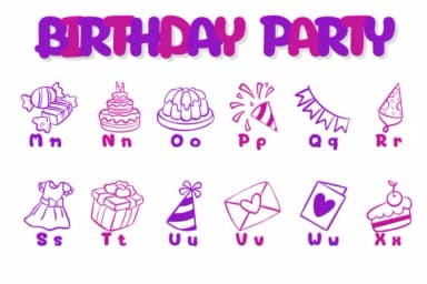 Birthday Party by Chonada — Dingbats Font — thumbnail 3