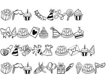Birthday Party by Chonada — Dingbats Font — thumbnail 8