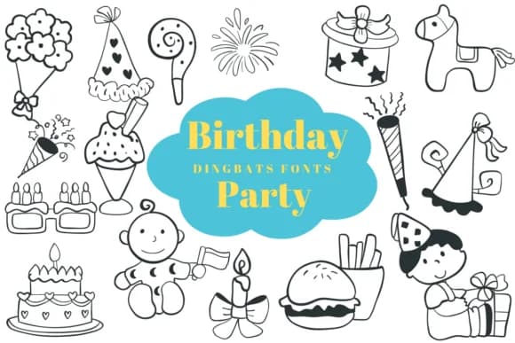 Birthday Party by Suphitchaya — Dingbats Font