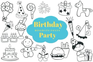 Birthday Party by Suphitchaya — Dingbats Font — thumbnail 1