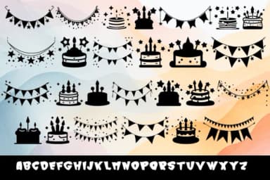 Birthday Party by MOMAT THIRTYONE — Dingbats Font — thumbnail 2