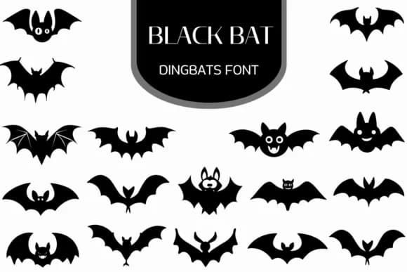 Black Bat by Heartcraft Atelier — Dingbats Font