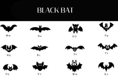 Black Bat by Heartcraft Atelier — Dingbats Font — thumbnail 3
