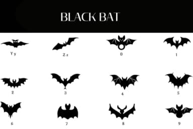 Black Bat by Heartcraft Atelier — Dingbats Font — thumbnail 4