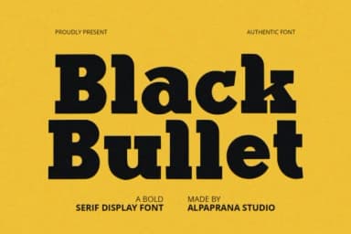 Black Bullet by alpapranastudio — Slab Serif Font — thumbnail 1