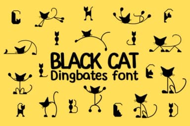 Black Cat by Chonada — Dingbats Font — thumbnail 1