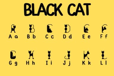 Black Cat by Chonada — Dingbats Font — thumbnail 2
