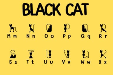 Black Cat by Chonada — Dingbats Font — thumbnail 3