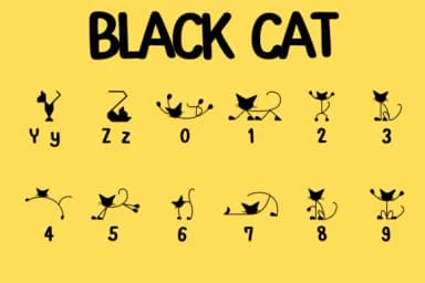 Black Cat by Chonada — Dingbats Font — thumbnail 4