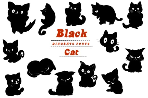 Black Cat by Suphitchaya — Dingbats Font