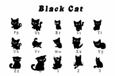 Black Cat by Suphitchaya — Dingbats Font — thumbnail 3