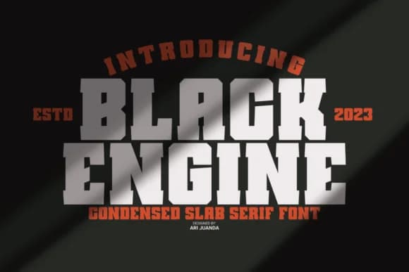 Black Engine by Line creative — Slab Serif Font