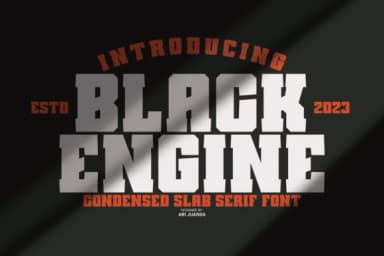Black Engine by Line creative — Slab Serif Font — thumbnail 1