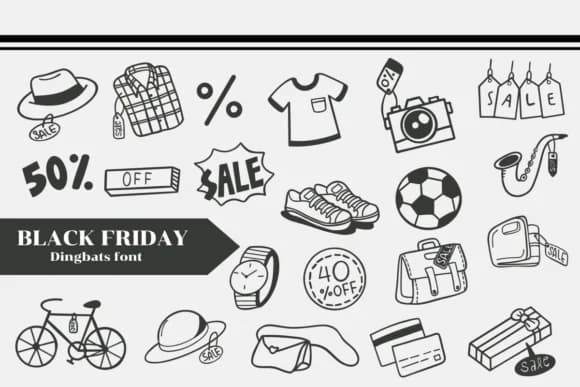 Black Friday by Apiwat Type — Dingbats Font