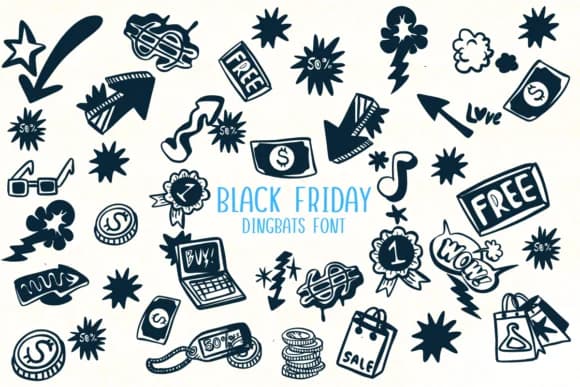 Black Friday by Nongyao — Dingbats Font