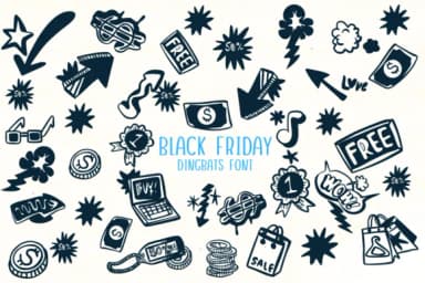 Black Friday by Nongyao — Dingbats Font — thumbnail 1