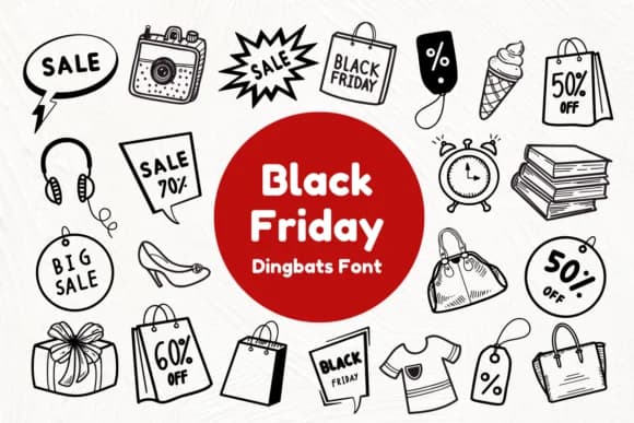 Black Friday by Nun Sukhwan — Dingbats Font