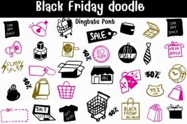 Black Friday Doodle by Sontaya — Dingbats Font — thumbnail 1