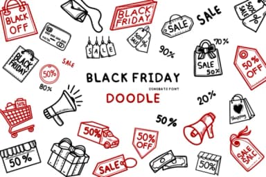 Black Friday Doodle by Bee piyanuch — Dingbats Font — thumbnail 1