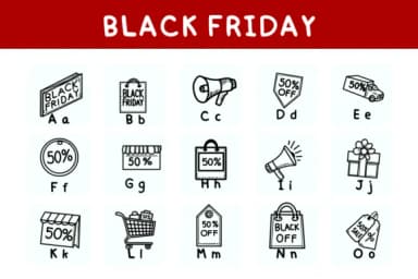 Black Friday Doodle by Bee piyanuch — Dingbats Font — thumbnail 2
