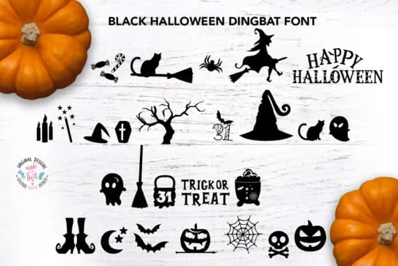 Black Halloween by GraphicHouseDesign — Dingbats Font