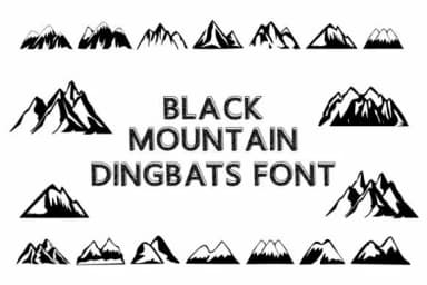 Black Mountain by Infinity art Studio — Dingbats Font — thumbnail 1