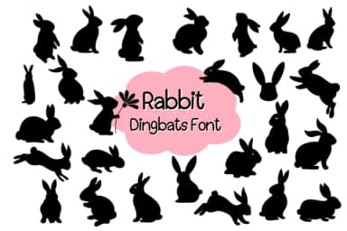 Black Rabbit by Nun Sukhwan — Dingbats Font — thumbnail 1