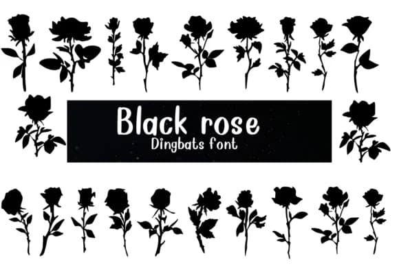 Black Rose by Nongyao — Dingbats Font