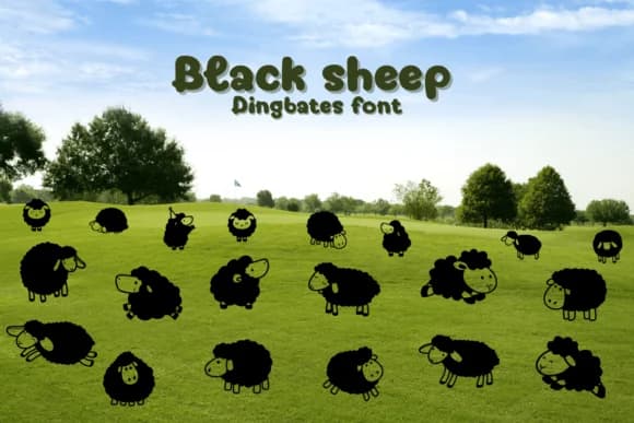Black Sheep by Chonada — Dingbats Font