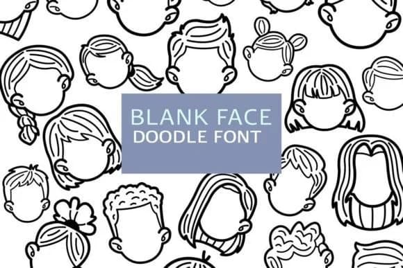 Blank Face Doodle by digitalplannerland — Dingbats Font