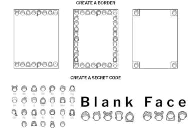 Blank Face Doodle by digitalplannerland — Dingbats Font — thumbnail 6