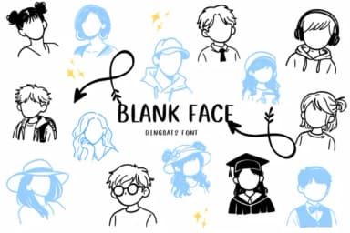 Blank Face by CHANOK — Dingbats Font — thumbnail 1