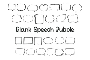 Blank Speech Bubble by Foam-Design Store — Dingbats Font — thumbnail 2