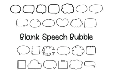 Blank Speech Bubble by Foam-Design Store — Dingbats Font — thumbnail 3