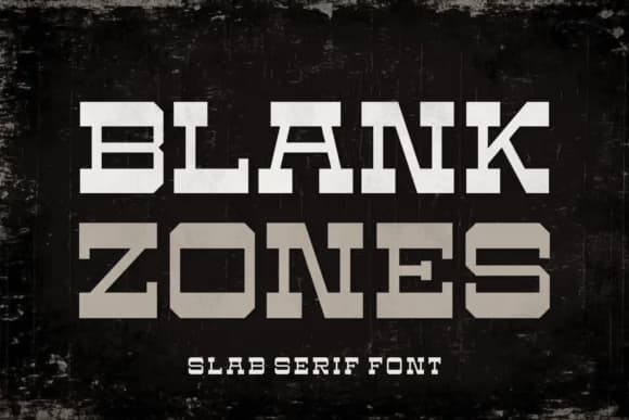 Blank Zones by Situjuh — Slab Serif Font