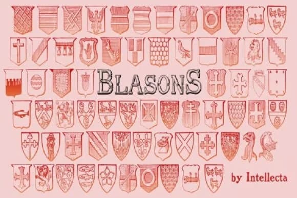 Blasons by Intellecta Design — Dingbats Font