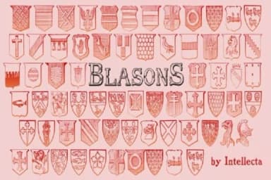 Blasons by Intellecta Design — Dingbats Font — thumbnail 1