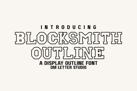 Blocksmith Outline by Sharon ( DmStudio ) — Slab Serif Font