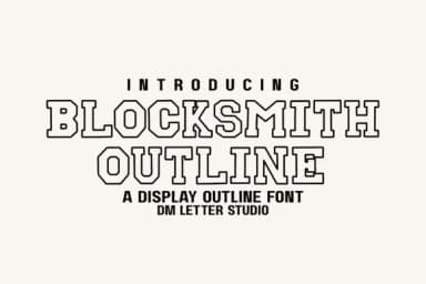 Blocksmith Outline by Sharon ( DmStudio ) — Slab Serif Font — thumbnail 1