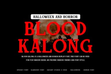 Blood Kalong by IqsiartStudio — Slab Serif Font — thumbnail 1