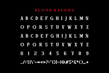 Blood Kalong by IqsiartStudio — Slab Serif Font — thumbnail 6