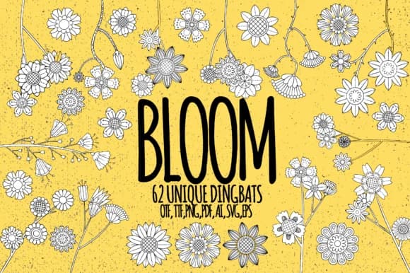 Bloom by Minimalistartstudio — Dingbats Font