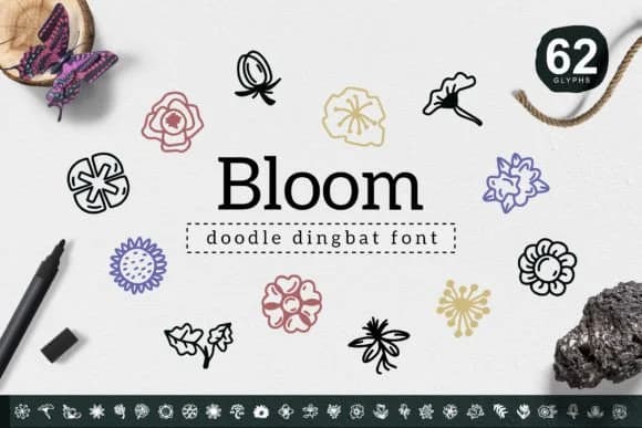 Bloom by YandiDesigns — Dingbats Font