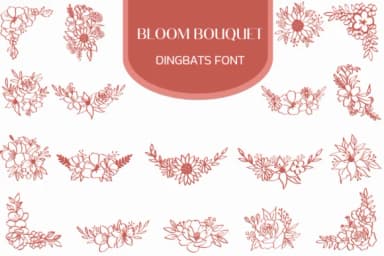 Bloom Bouquet by Heartcraft Atelier — Dingbats Font — thumbnail 1