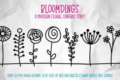 Bloomdings by GeekMissy — Dingbats Font — thumbnail 1