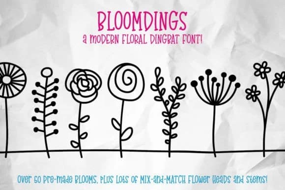 Bloomdings by GeekMissy — Dingbats Font