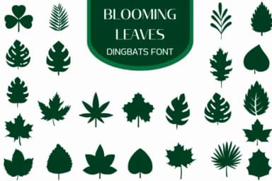 Blooming Leaves by Heartcraft Atelier — Dingbats Font — thumbnail 1