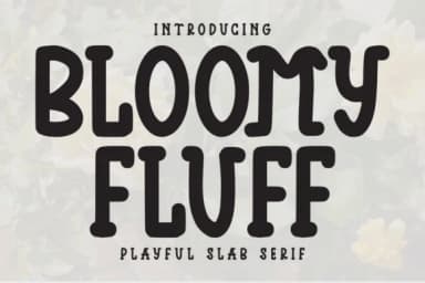 Bloomy Fluff by Letterayu — Slab Serif Font — thumbnail 1
