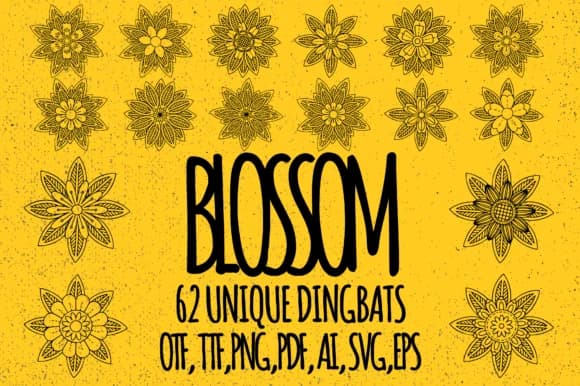 Blossom by Minimalistartstudio — Dingbats Font
