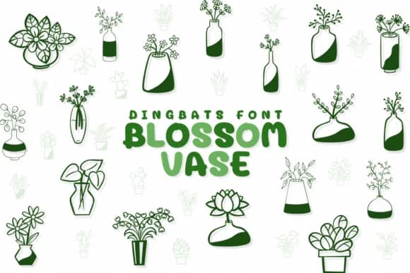 Blossom Vase by Chonada — Dingbats Font